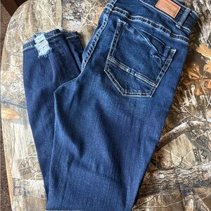 BKE Indigo Distressed Jeggings